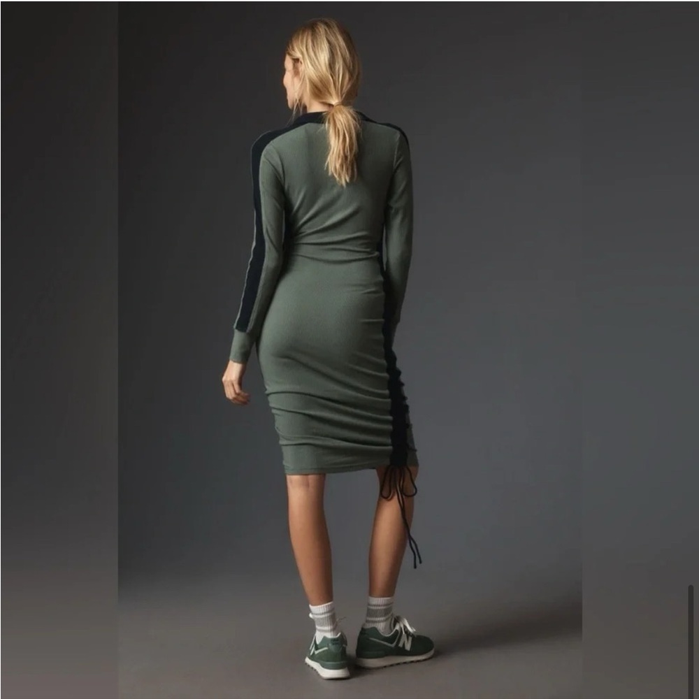 Daily Practice‎ by Anthropologie Long-Sleeve Colorblock Polo Midi Dress - Picture 2 of 7